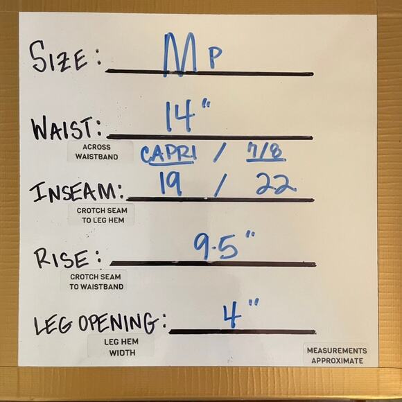 Athleta Black Blue Leggings, size MP - Picture 5 of 5